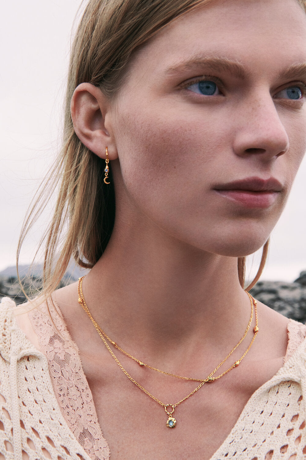 Maanesten Ember øreringe - 18 karat forgyldt - Bahne